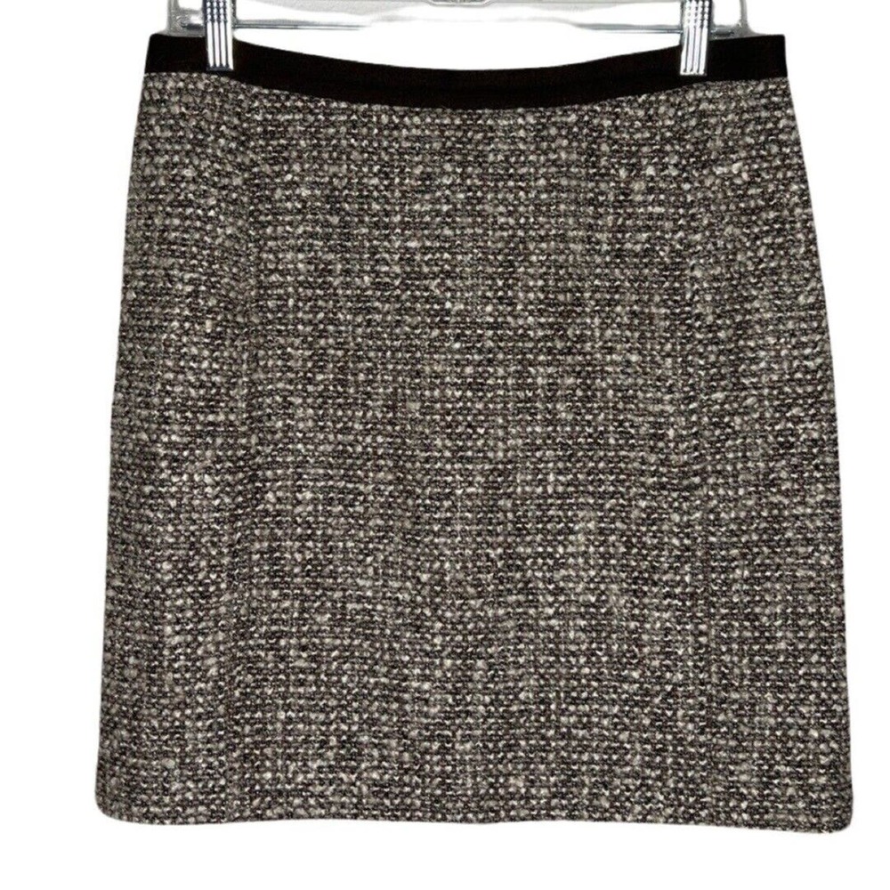 Talbots Skirt‎ Womens 10 Petite Brown Tweed Pencil Skirt Straight Preppy Office